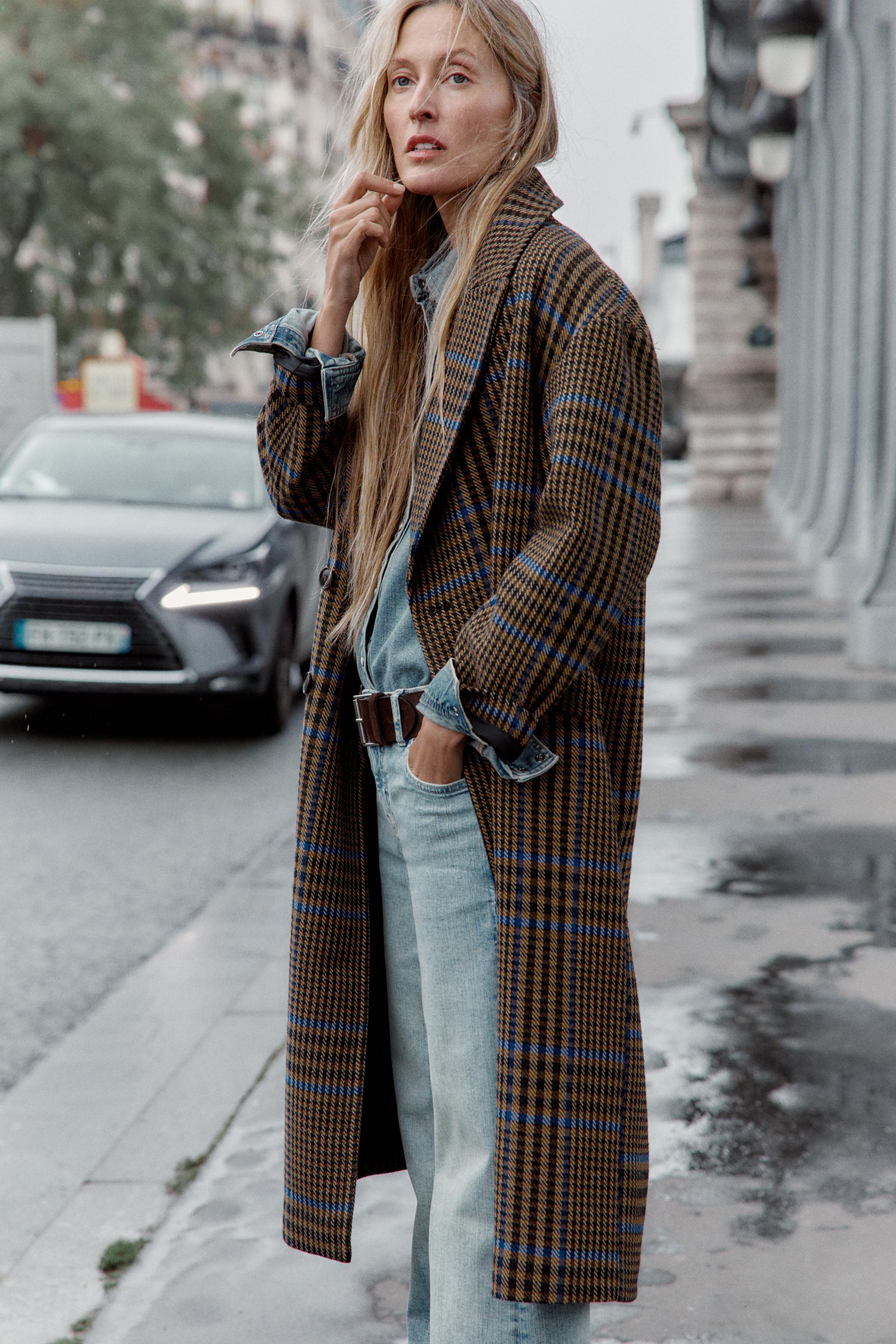 OVERSIZED PLAID COAT