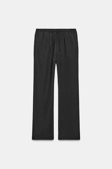 PANTALÓN FLUIDO - Negro de Zara