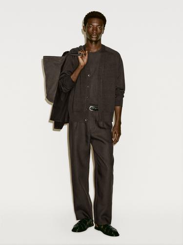 Zara Mulberry silk blend knit cardigan - Limited Edition - Brown - Image 0