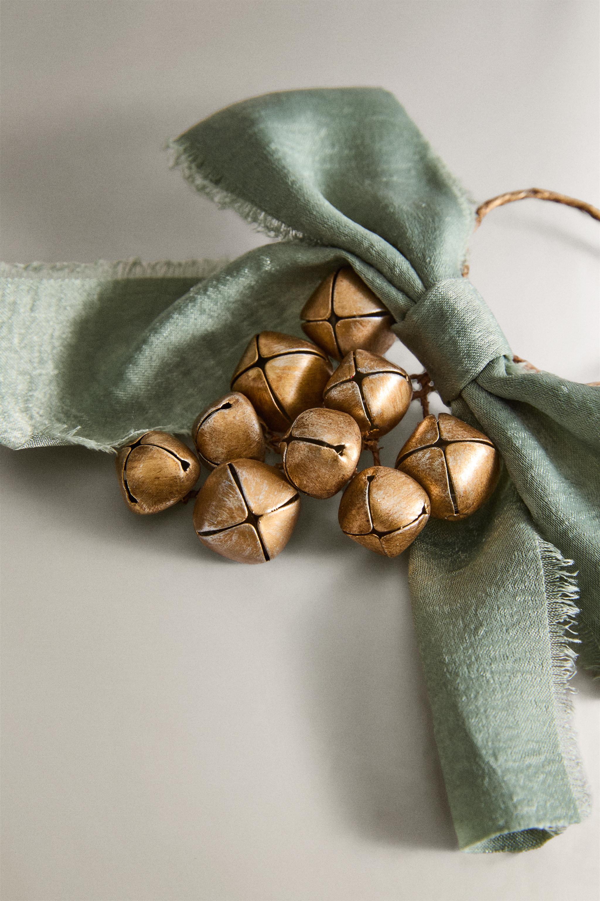 SET OF CHRISTMAS SLEIGH BELL NAPKIN RINGS (SET OF 2)