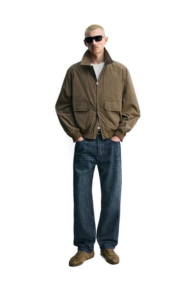 REGULAR FIT TEKNISK JAKKE - Brun fra Zara