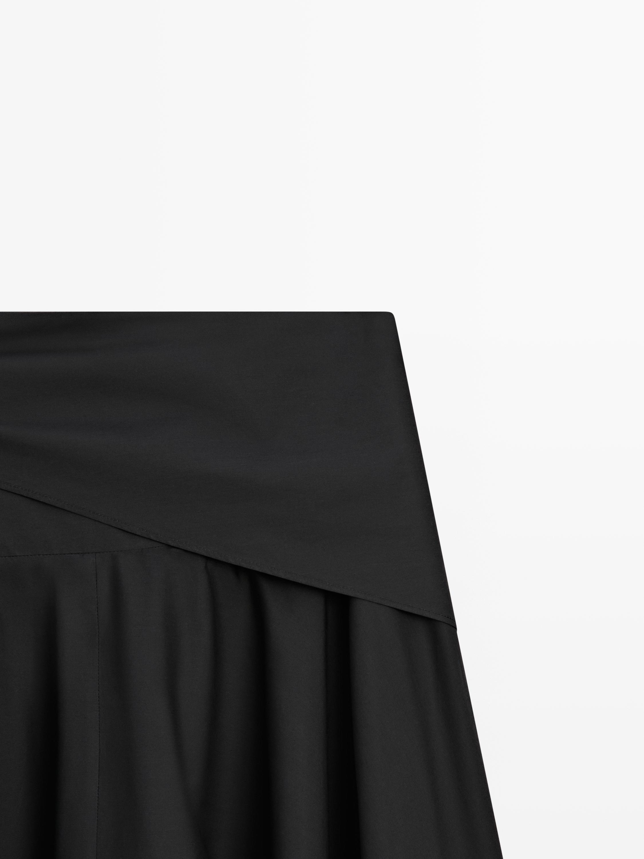 Midi skirt with scarf detail