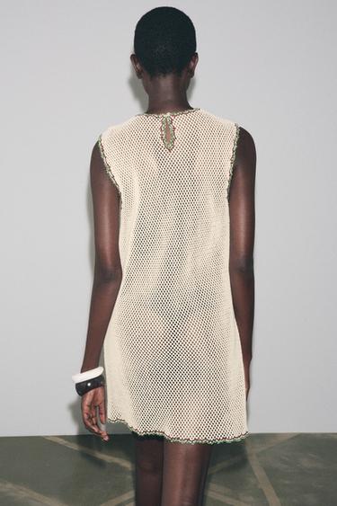 ZW COLLECTION FLORAL EMBROIDERED CROCHET DRESS - Multicoloured by Zara - Image 2
