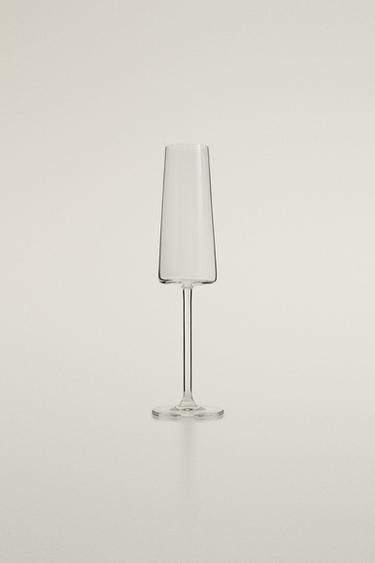 CONICAL CRYSTALLINE FLUTE GLASS — Transparent 1