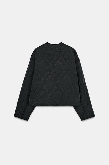 SHORT QUILTED JACKET - Black by Zara