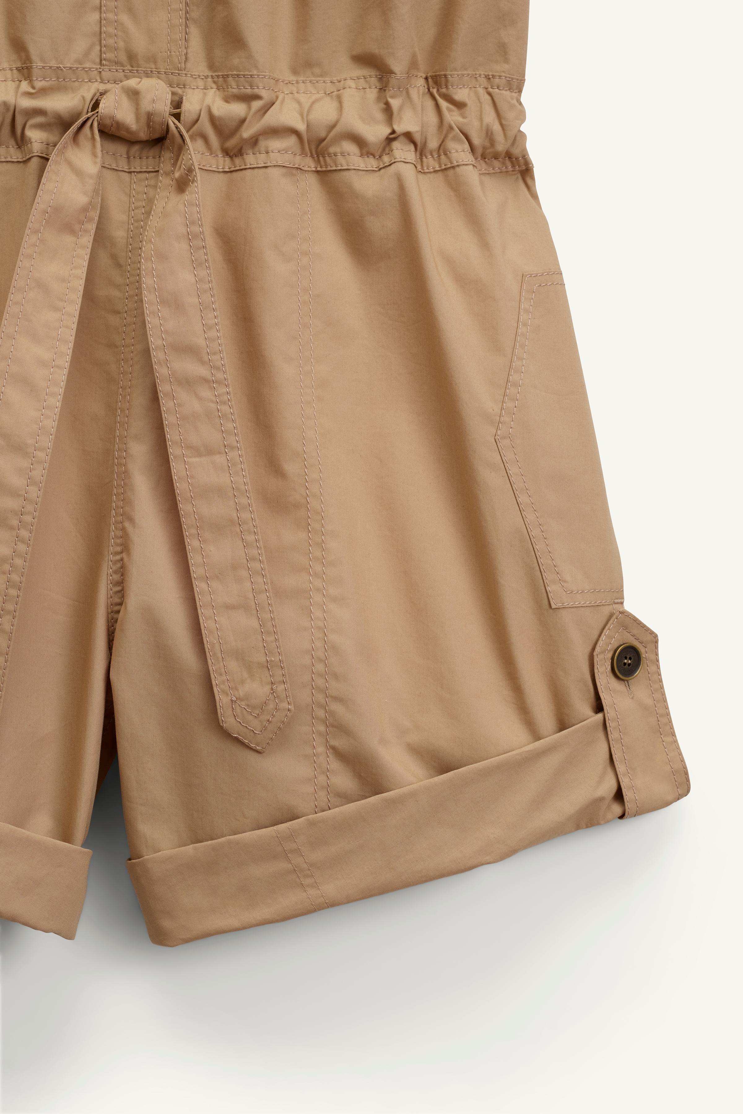 オールインワン・サロペット ZARA SRPLS SHRT JMPST 14 2678/212 SHRT JMPST 14 - Beige | ZARA United States