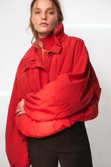 CHALECO PUNTO CON LANA - Rojo / Coral de Zara