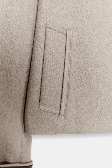 BLOUSON BOMBER FINITIONS MATIÈRE SYNTHÉTIQUE - Sable de Zara - Image 10