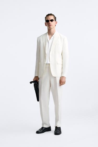 КОСТЮМНЫЙ ПИДЖАК ИЗ 100% ЛЬНА — БЕЛЫЙ от Zara — изображение 0