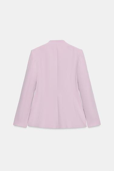 VESTE AJUSTÉE EN DENTELLE À ÉPAULETTES - Lilas de Zara - Image 7