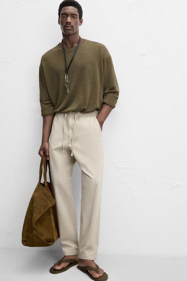 ΠΑΝΤΕΛΟΝΙ REGULAR FIT ΜΕ ΜΕΣΗ JOGGER - Μπεζ του Zara