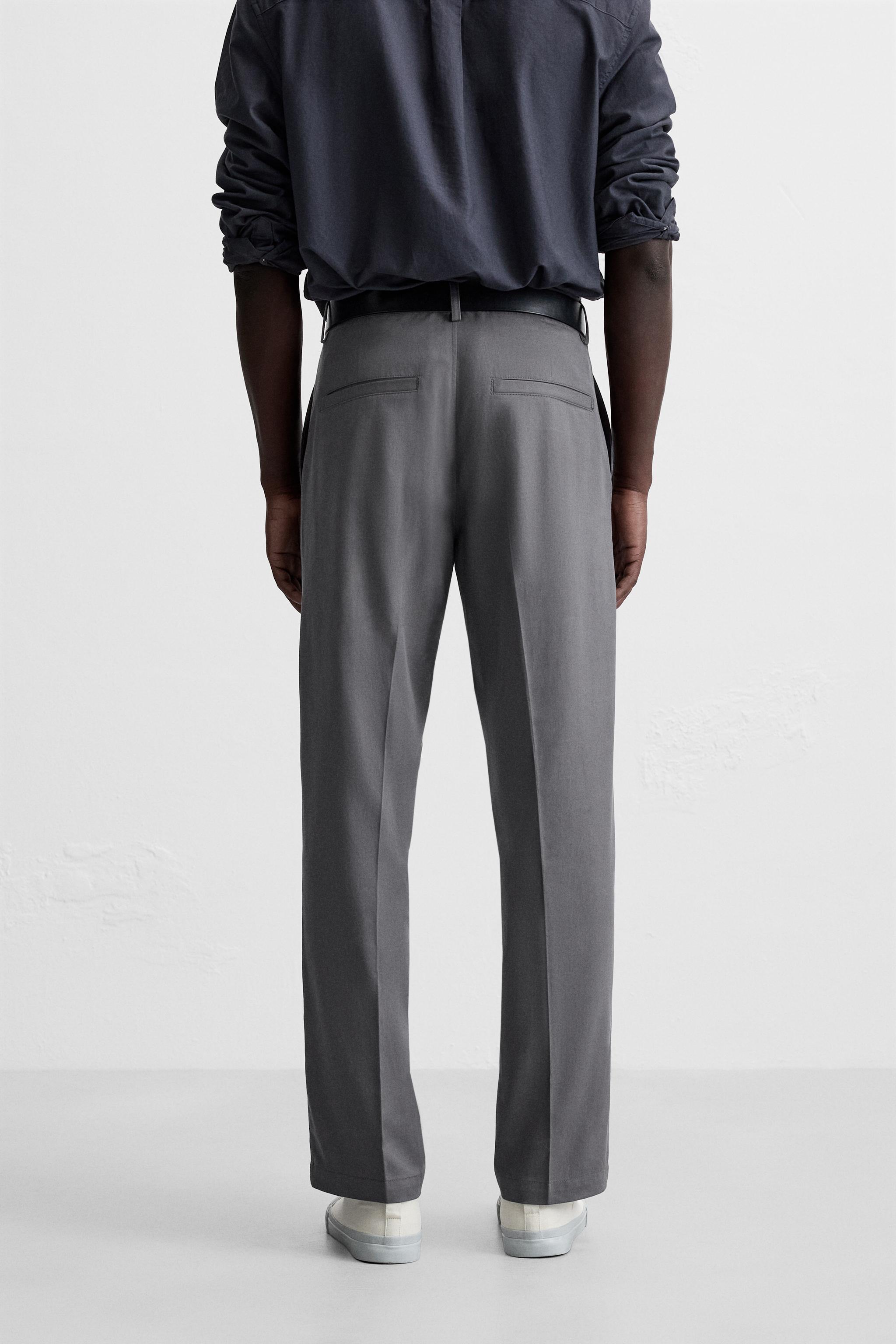 Zara Chino Pants Mid Gray Men