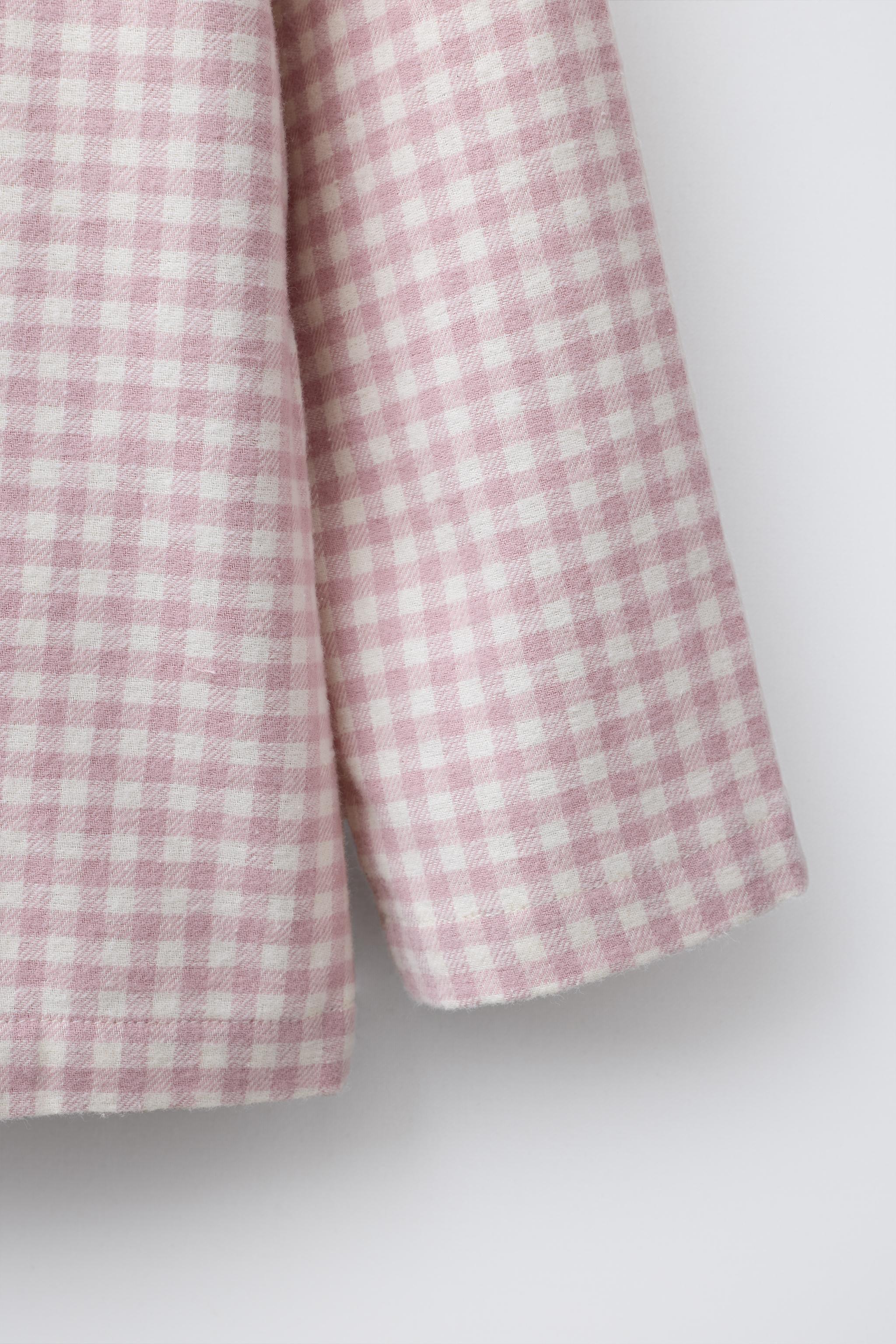 3-6 YEARS/ GINGHAM FLANNEL PAJAMAS