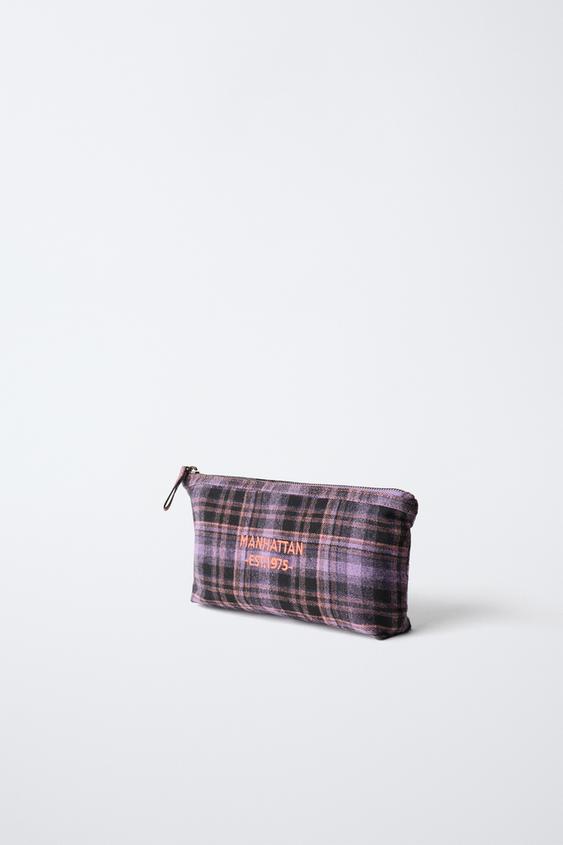 TROUSSE À CARREAUX - Violet de Zara - Image 1