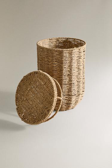 BATHROOM BIN WITH REMOVABLE LID - Light beige by Zara - Image 3