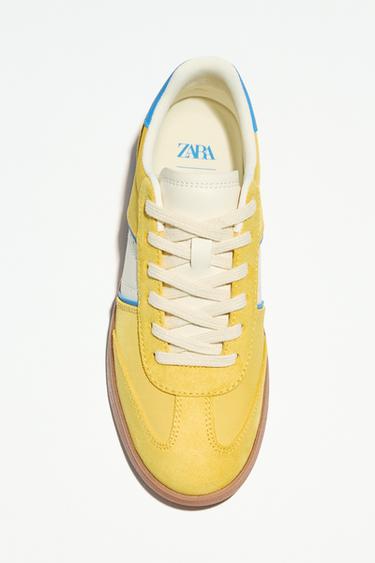 COLOURED SPORTS TRAINERS - Yellow by Zara