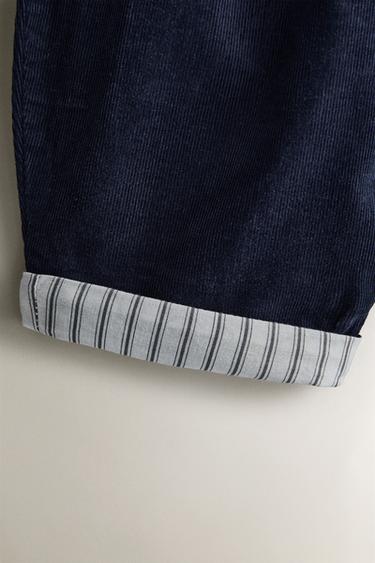 CORDUROY BABY TROUSERS - Navy blue by Zara - Image 2