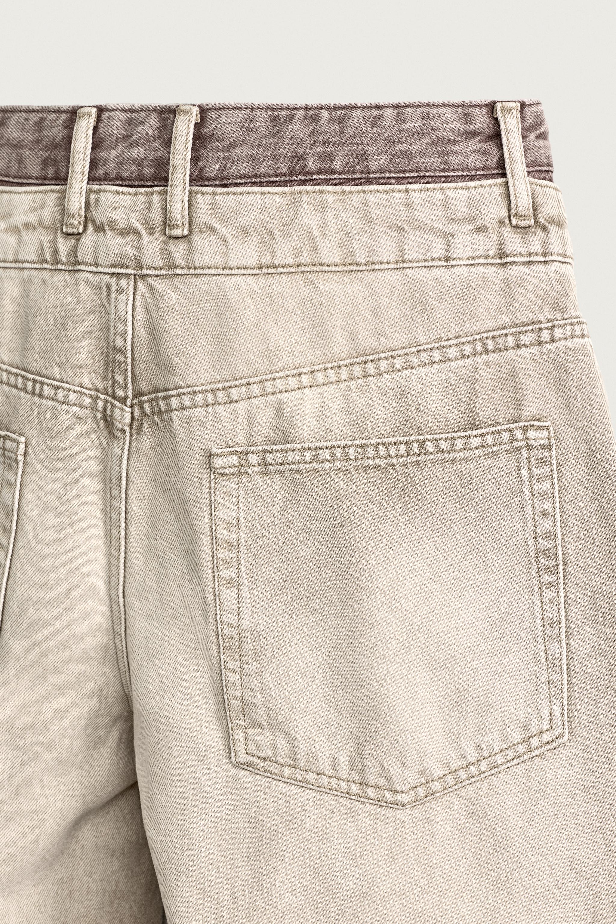Мужские брюки Zara LAYERED-WAISTBALLOON FIT PANTS — фото 10