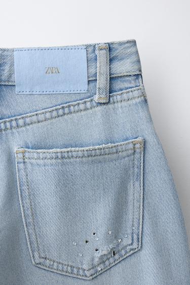 BALLOON-JEANS MIT RISSEN UND STRASS - Hellblau von Zara