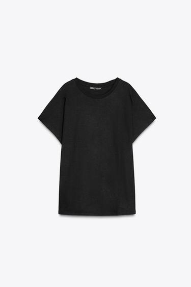 CAMISETA MANGA CORTA - Negro de Zara