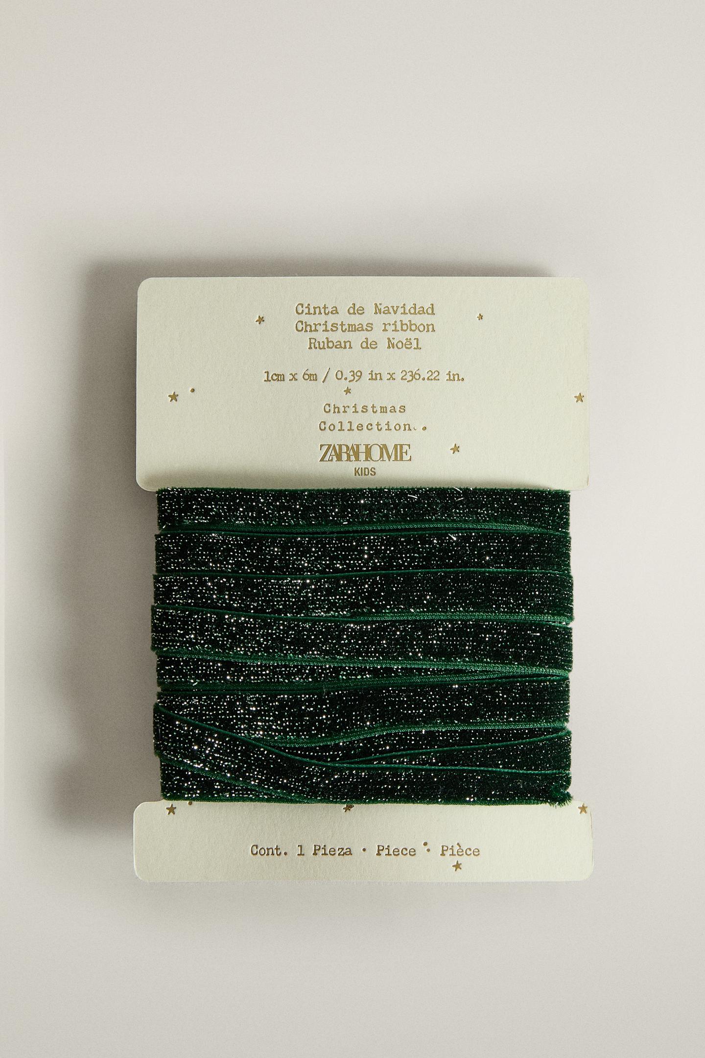 Zara Shiny Christmas Ribbon, цвет: Зелёный — фото 4