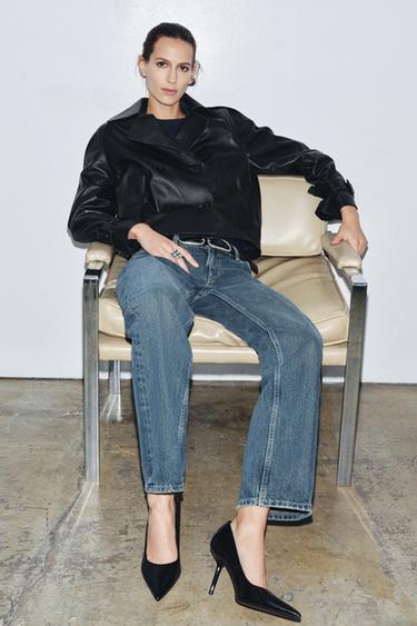 LEATHER HIGH-HEEL SHOES - Black by Zara