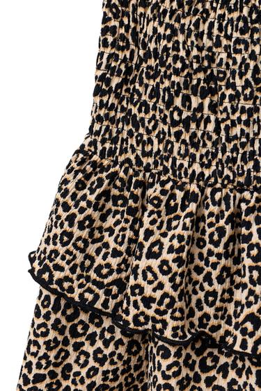TEXTURED ANIMAL PRINT BERMUDA SKORT - Leopard by Zara