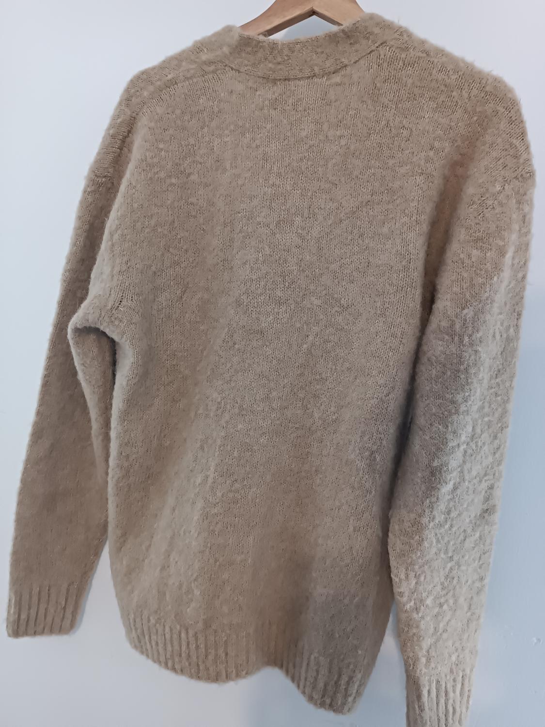 TEXTURED BRUSHED-FINISH CARDIGAN - Image 3