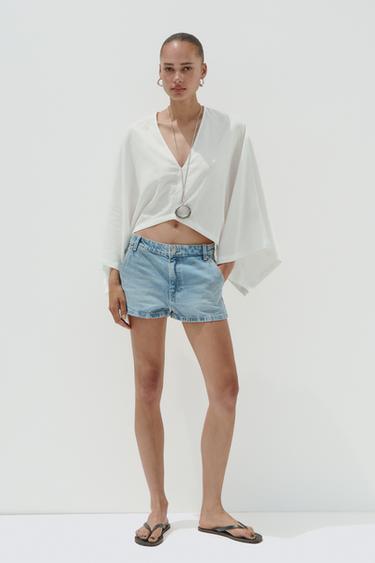 Zara ASYMMETRIC CAPE KIMONO - Oyster-white - Image 0