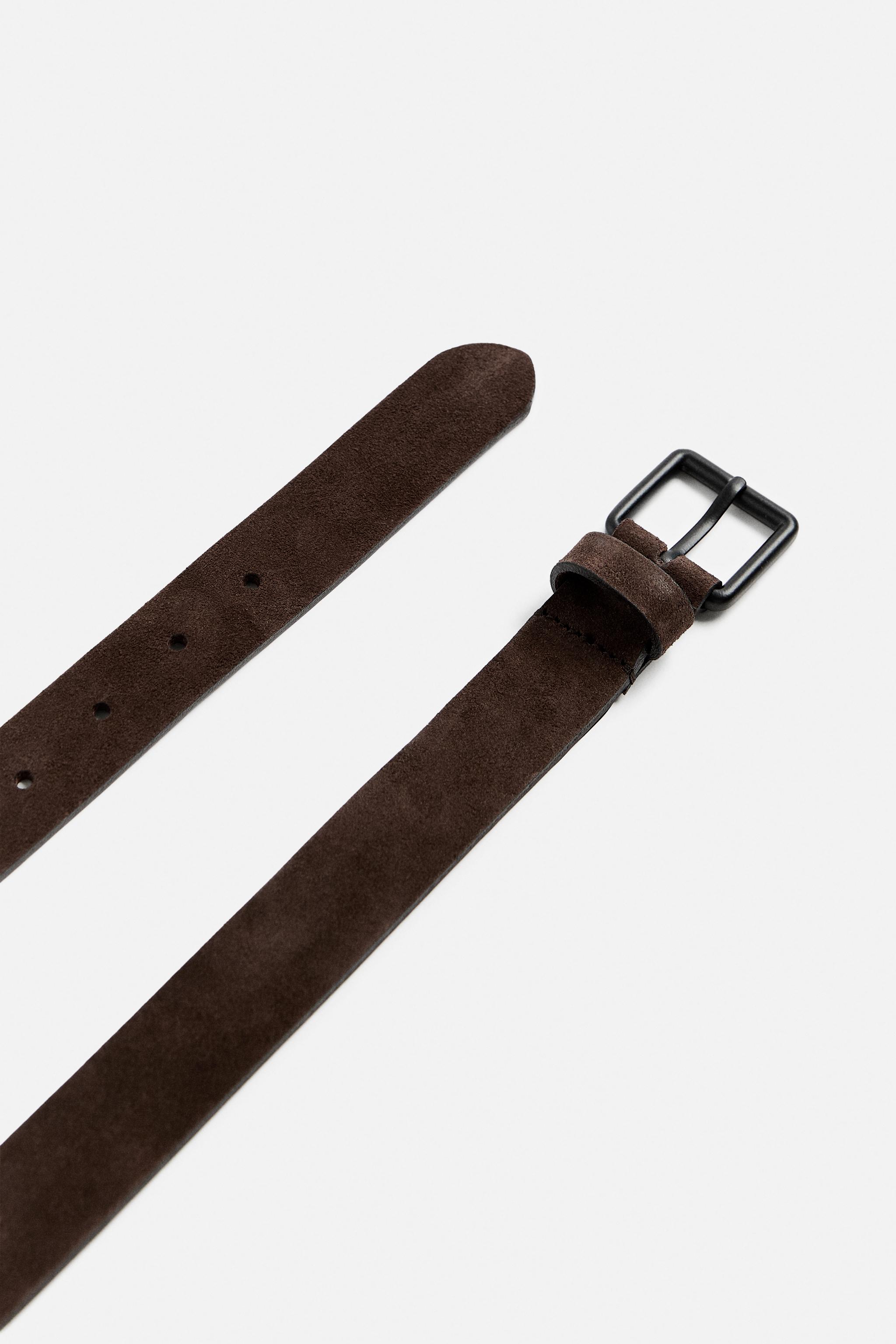 完売品 ZARA メタルチップ付きレザーベルト JP90(M)新品未使用