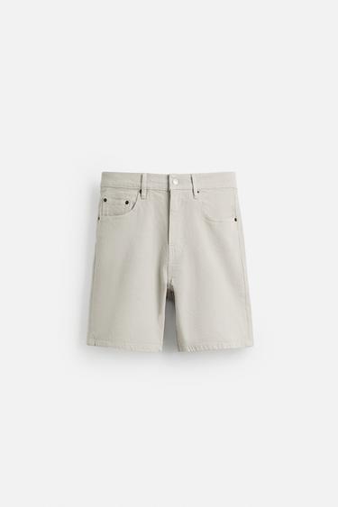 Zara TEKSAS BERMUDE REGULAR KROJA – kamen