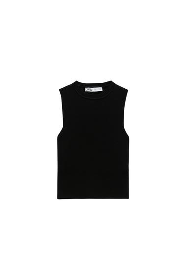 SLEEVELESS KNIT TOP