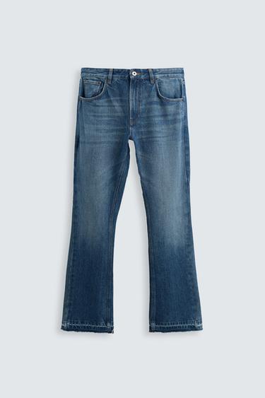 Zara FLARE FIT JEANS - Mid-blue