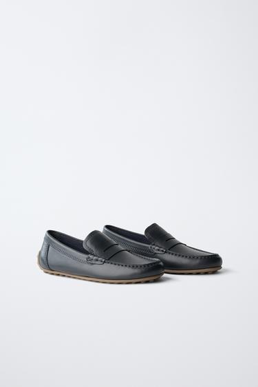 CLASSIC LEATHER DECK SHOES — Navy Blue 2