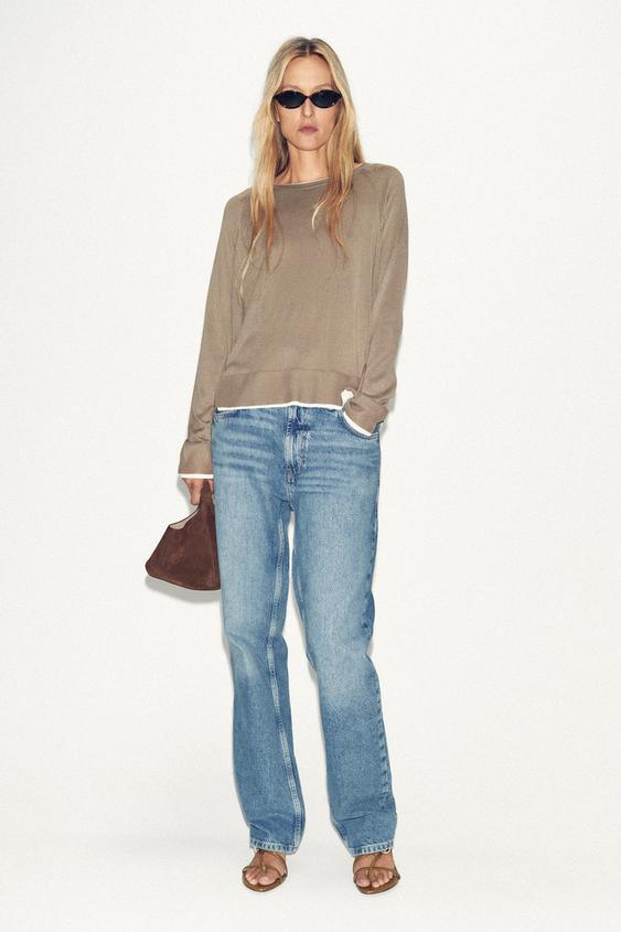 DOUBLE KNIT JUMPER - Mink | ZARA Turkey