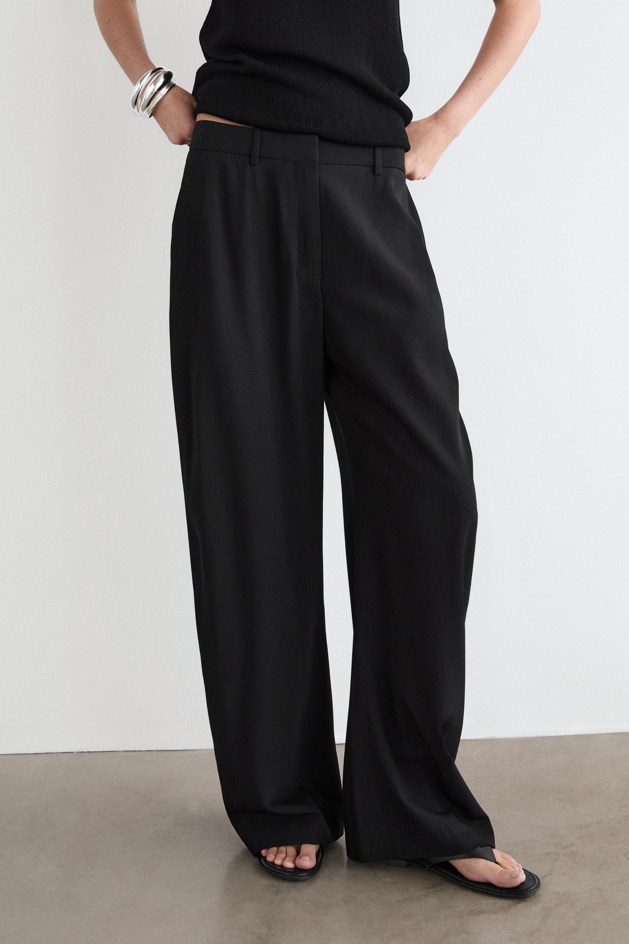 Pantalon laine coutures apparentes