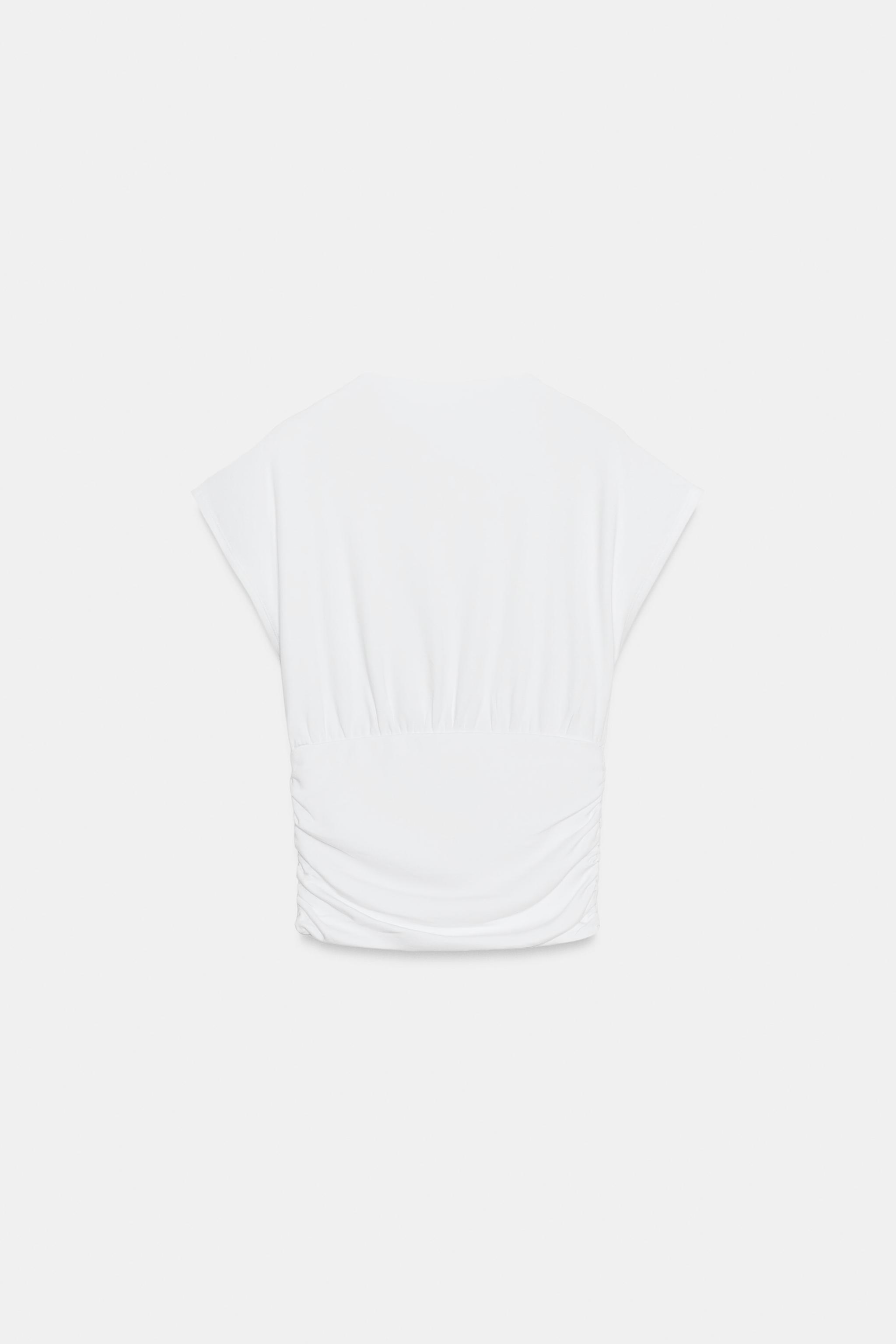 TOP À CEINTURE ET PLIS