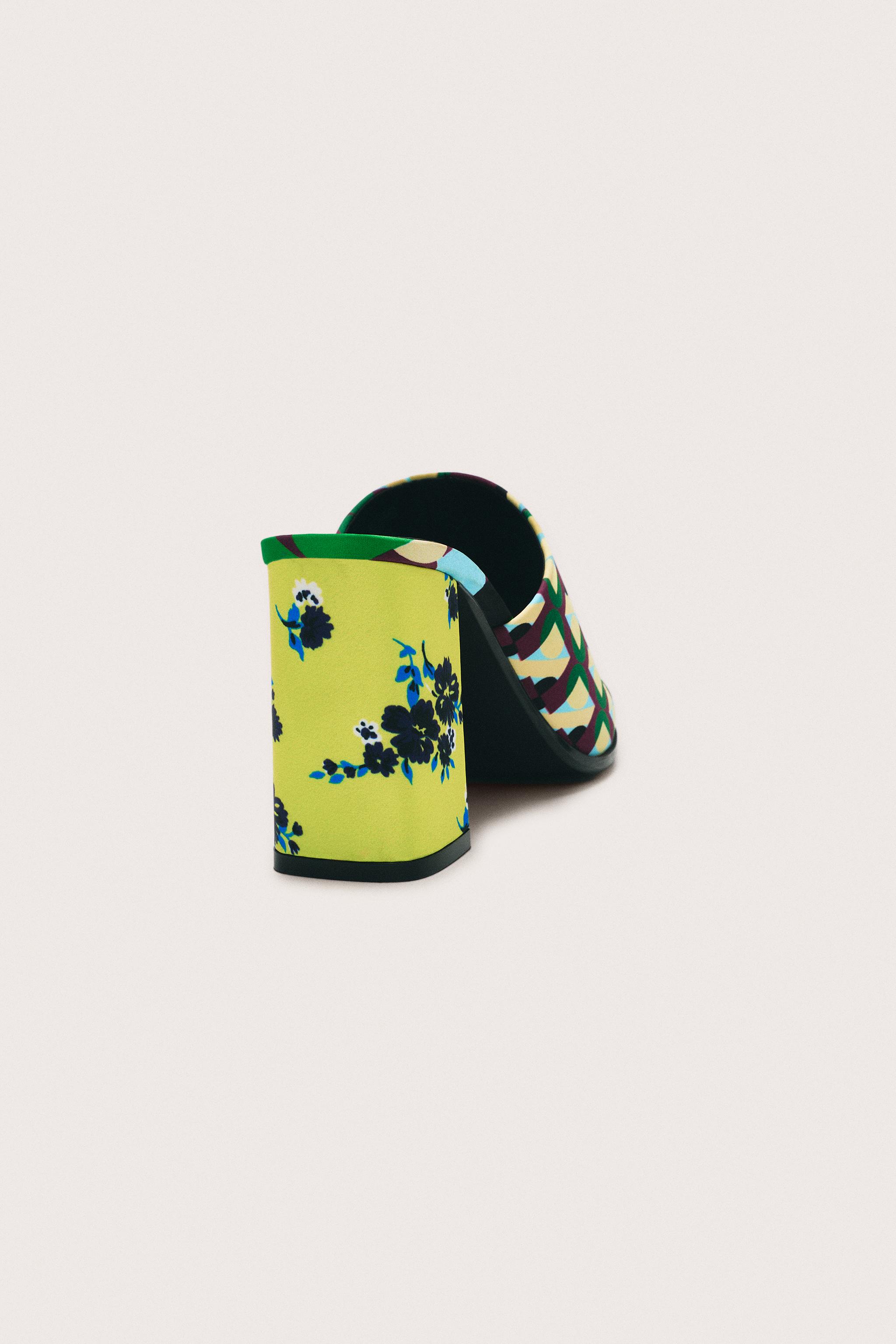 LIMITED EDITION PRINTED MULE HEELS