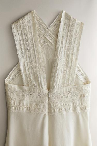 CHEMISE DE NUIT DENTELLE - Écru de Zara - Image 3