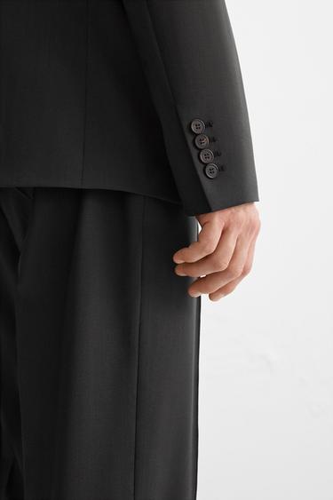 LIMITED EDITION WOOL SUIT BLAZER - Anthracite grey by Zara - Image 8