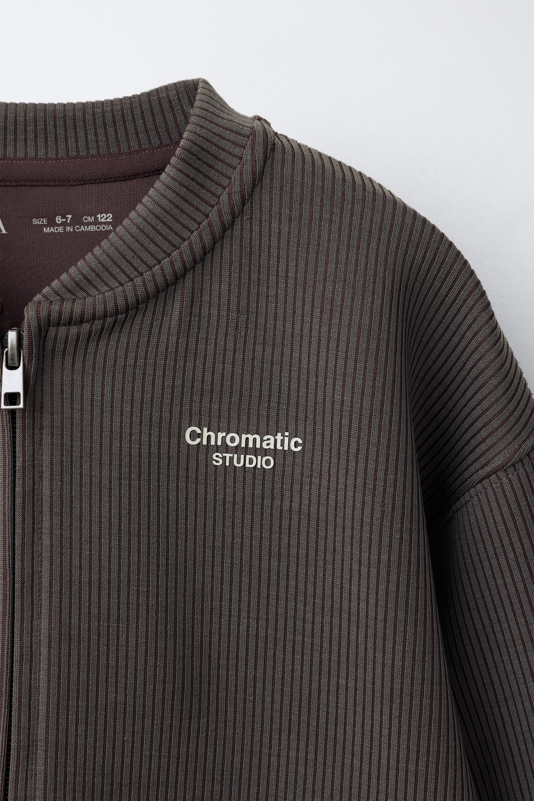 BLOUSON BOMBER À FINITIONS CÔTELÉES AVEC MODAL