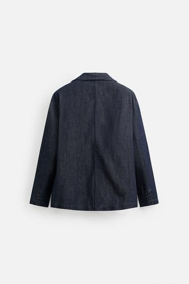 RELAXED FIT DENIM BLAZER - Indigo by Zara
