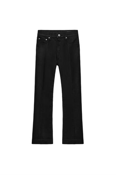Zara ZW COLLECTION MID-RISE BOOTCUT JEANS - Black