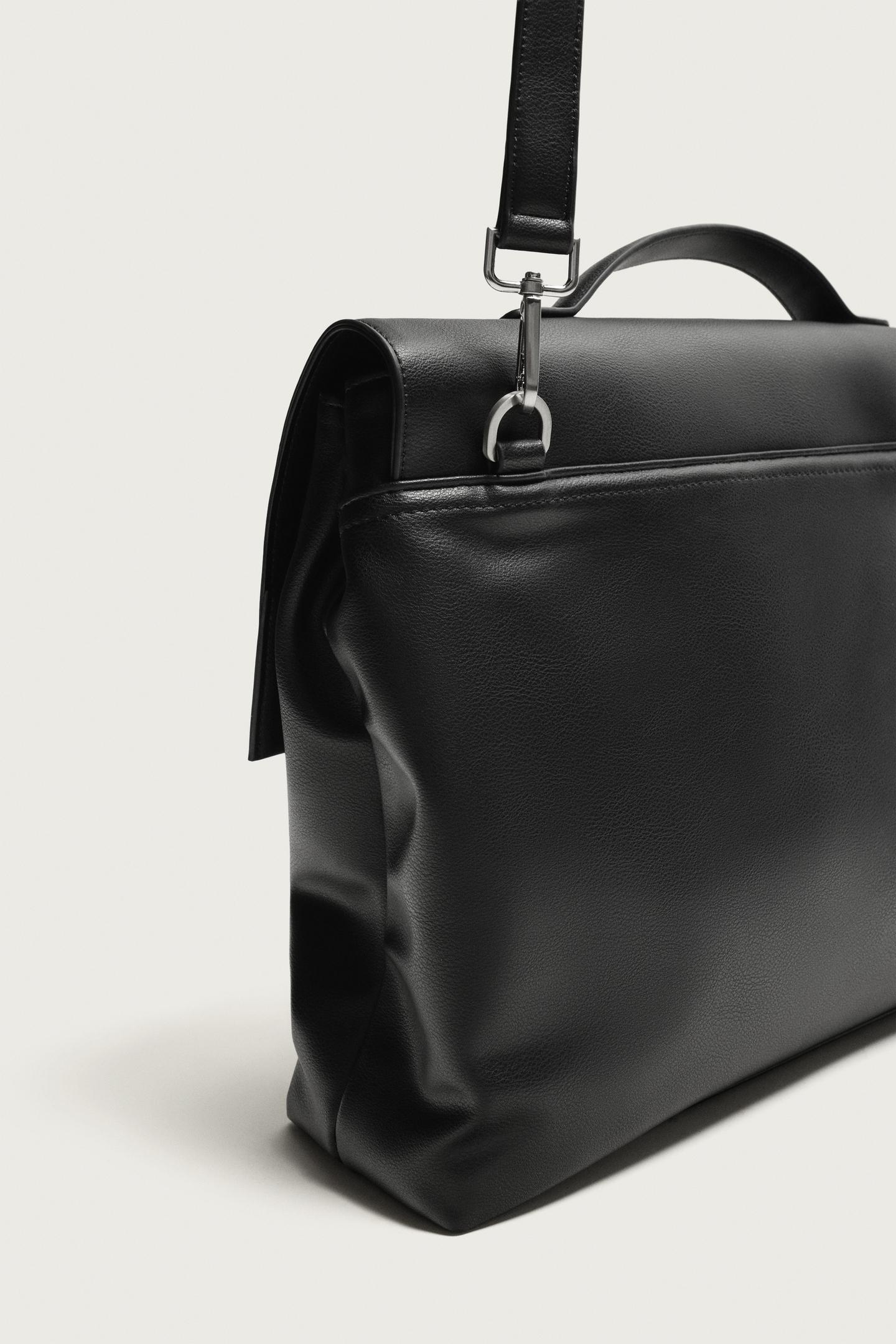 Мужская сумка Zara Flap, цвет: Чёрный — фото 6