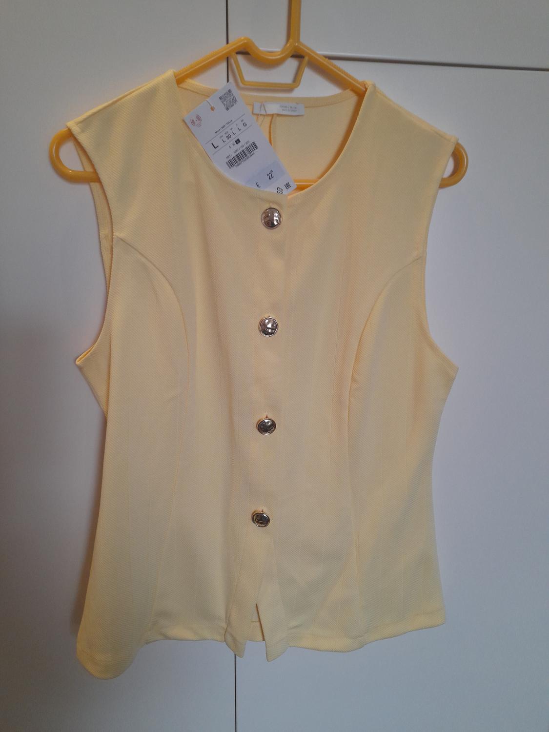 BUTTONED TWILL WAISTCOAT TOP - Image 4