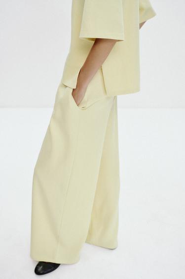 PANTALON INTERLOCK - Citron vert clair de Zara - Image 3