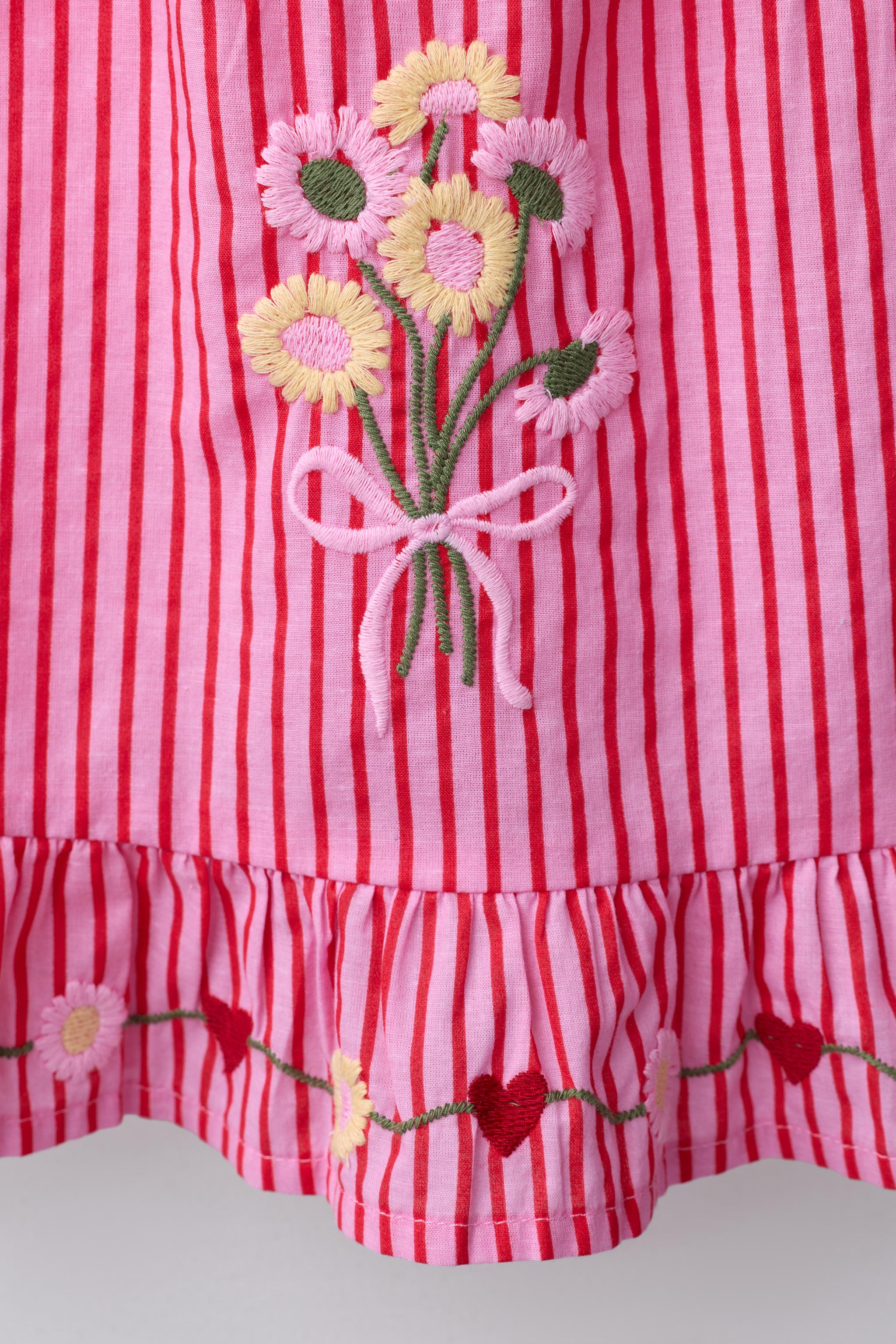 EMBROIDERED STRIPED TOP SISSEL EDELBO X ZARA KIDS