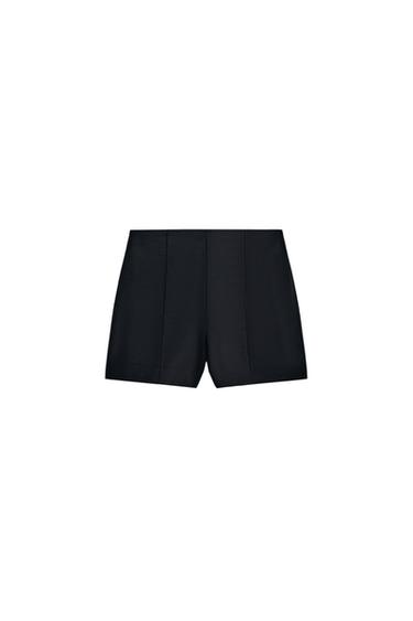ШОРТИ З ВИСОКОЮ ПОСАДКОЮ - Чорний Zara
