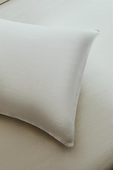 (160 GxM²) TAIE D’OREILLER LIN LAVÉ - Blanc de Zara - Image 6