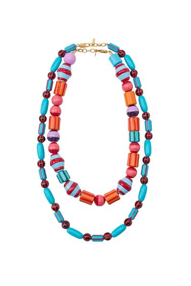 PACK 2 COLLARES BOLAS RAYAS - Multicolor de Zara